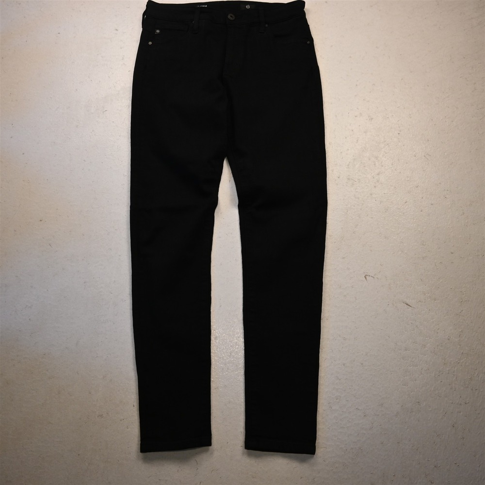 Adriano Goldschmied 28 The Farrah High Rise Skinny Ankle Black Denim Jeans